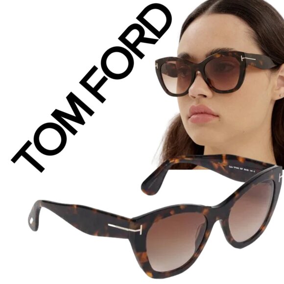 Tom Ford Rx FT0940 - 55F Cara Sunglasses Tortoise Shiny Vintage Dark Havana - Picture 2 of 11